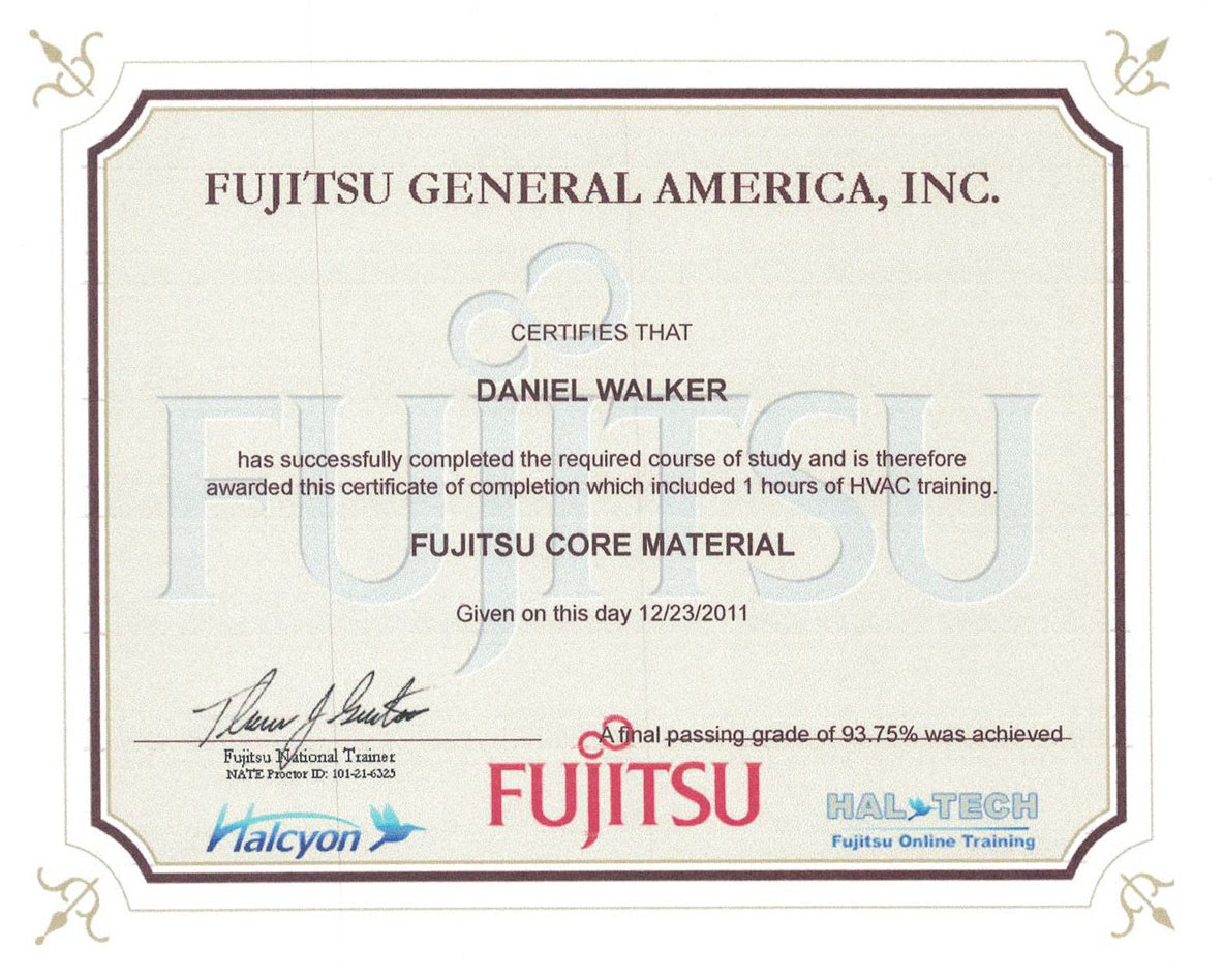 Certification Fujitsu Core Material