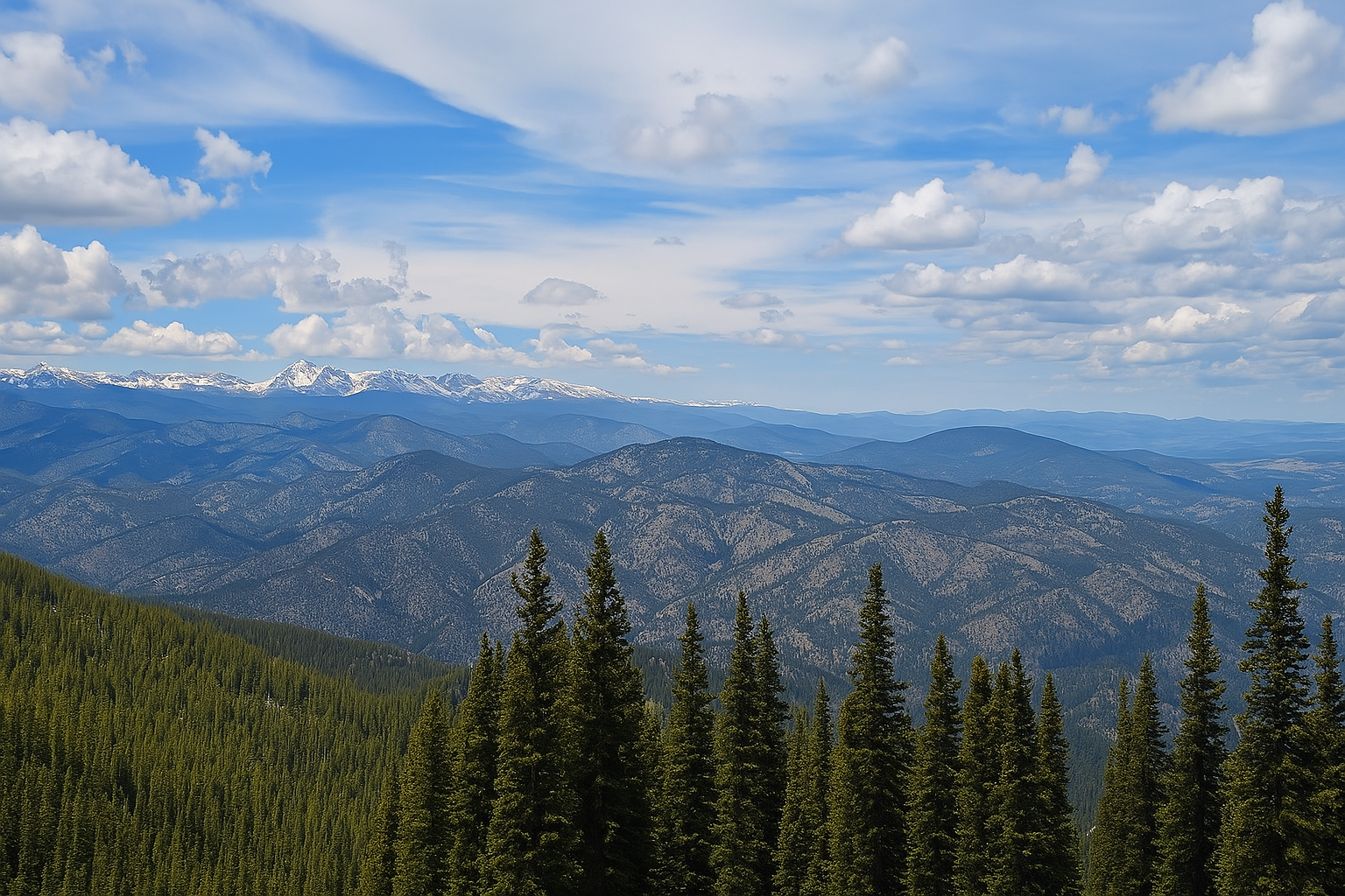 Picture from Echo Mountain, Colorado. Beautiful Mountain view of the Continental Divide within our service area.